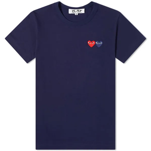 Футболка Comme des Garcons Play Women's Double Heart Logo Tee