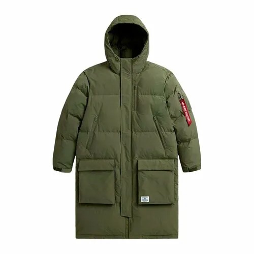 Пуховик ALPHA INDUSTRIES, размер XL, хаки, зеленый