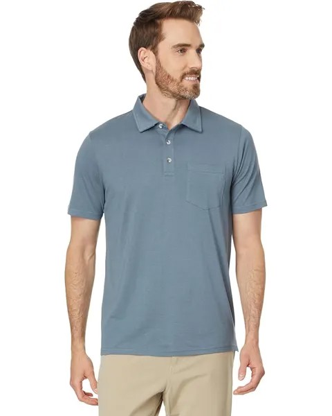 Поло Free Fly Bamboo Heritage Polo, цвет Slate Blue