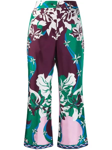 Emilio Pucci укороченные брюки с цветочным принтом