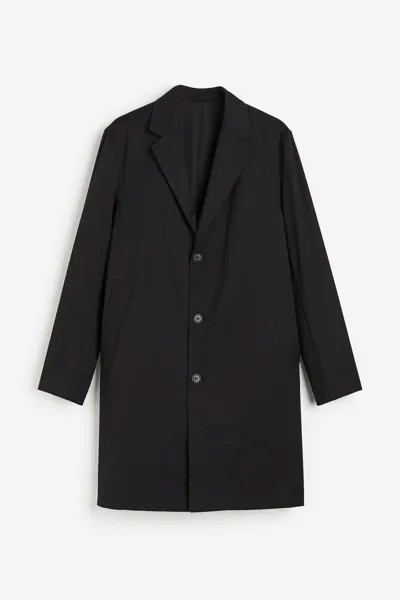Пальто H&M Slim Fit, черный