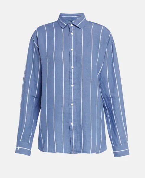 Льняная блузка Polo Ralph Lauren, синий