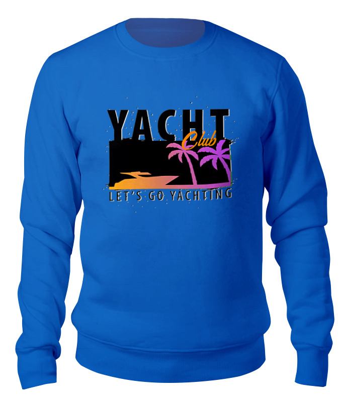 Свитшот унисекс Printio Yacht club синий XS