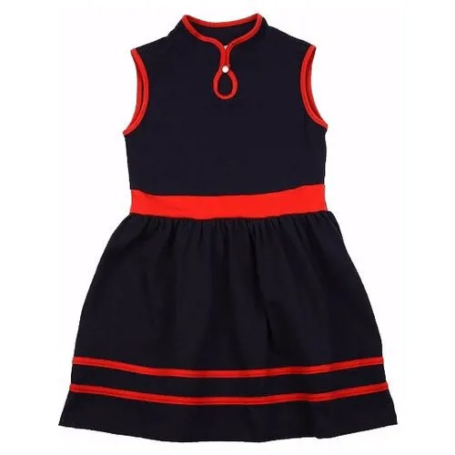 Платье Mini Maxi, хлопок, трикотаж, размер 146, синий, красный