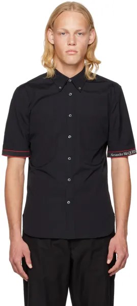 Черная рубашка с лентами Alexander McQueen