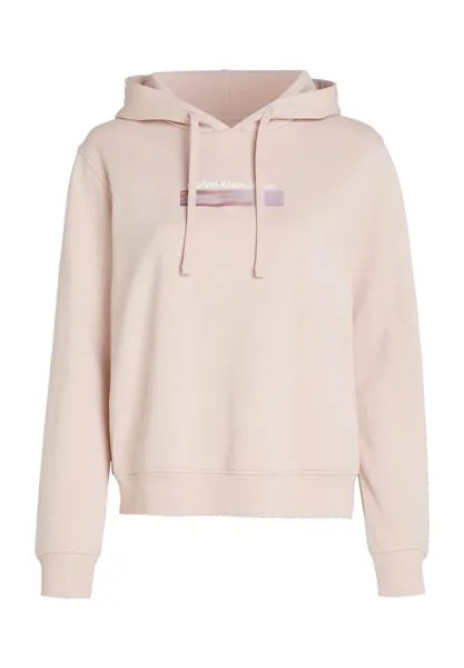 Женская худи на шнурке с логотипом и принтом Calvin Klein Jeans, цвет Sepia Rose