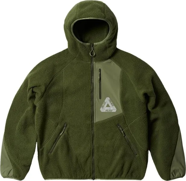 Куртка Palace Therma Hooded Fleece Jacket 'Olive', зеленый