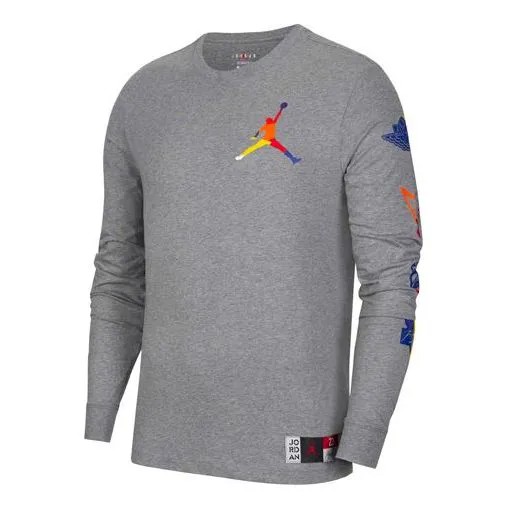 Толстовка Air Jordan Long Sleeve Round Neck Men Grey, серый
