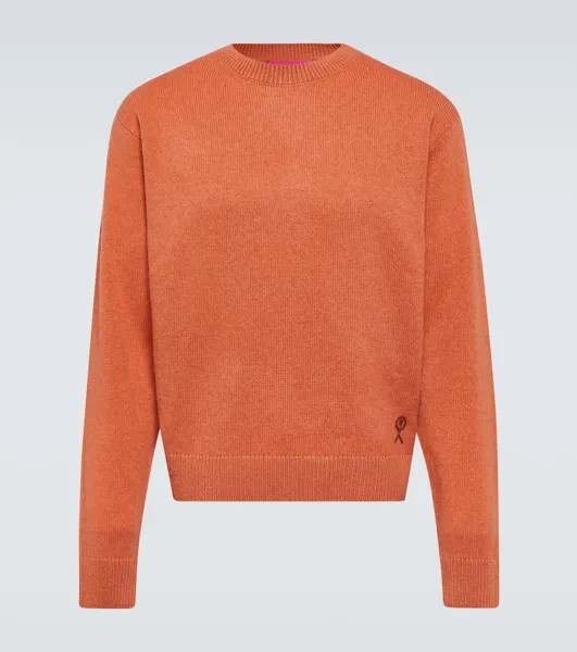 Кашемировый свитер с вышивкой The Elder Statesman, оранжевый