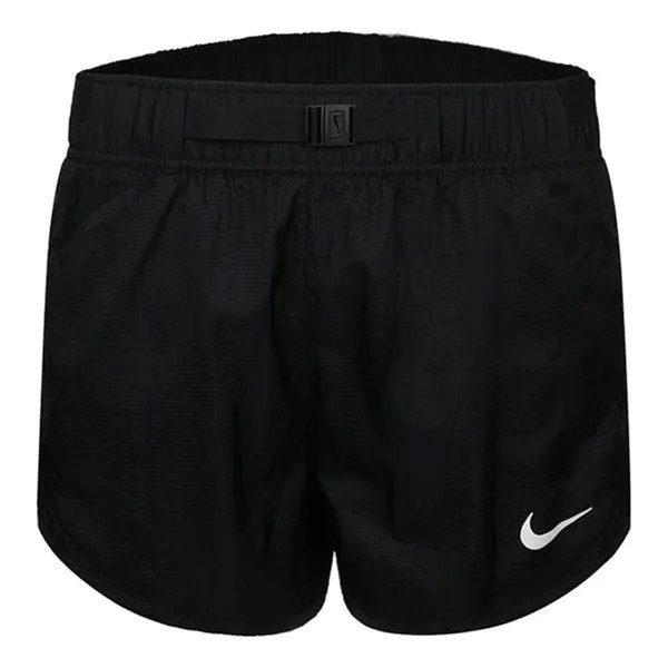 Шорты с поясом, дышащие, повседневные, спортивные, беговые шорты, Nike, черный