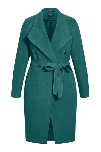 Дерзкое пальто в стиле милитари City Chic, зеленый