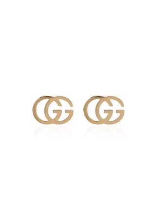 Gucci серьги Double G из желтого золота