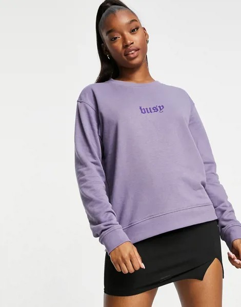Свитер в стиле oversized с принтом 