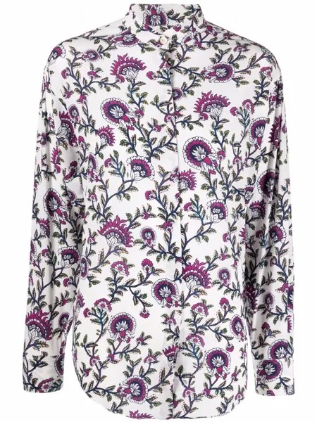 Isabel Marant floral print high-neck blouse