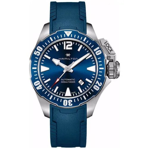 Наручные часы Hamilton Khaki Navy H77705345, серебряный, синий