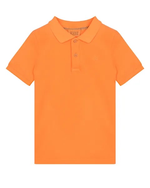 Футболка-поло оранжевого цвета Scotch&Soda