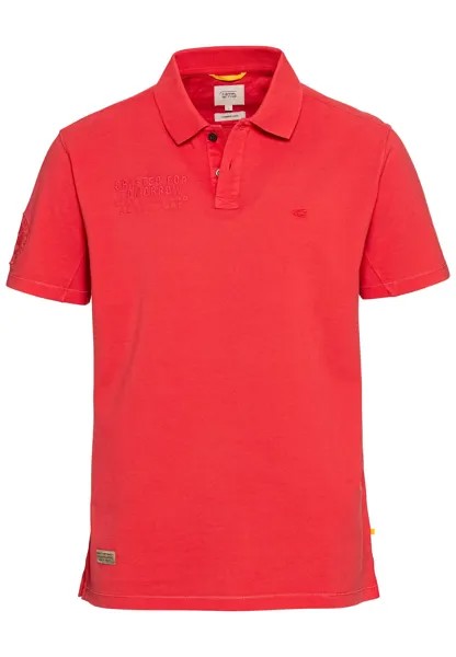 Поло Camel Active Piqué aus reiner Baumwolle, красный