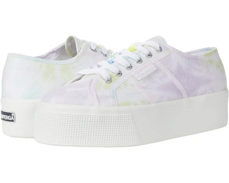 Кроссовки Superga 2790 Tie-Dye Beads, цвет Purple/Lime Tie-Dye