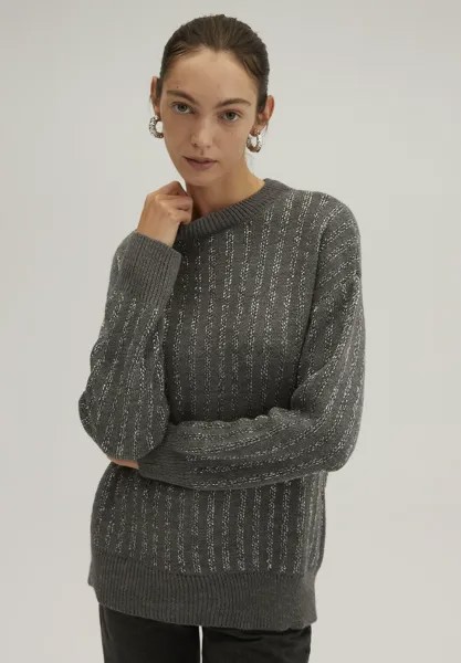 Джемпер GLITTER DETAILED STRIPED Touché Privé, антрацит