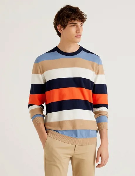 Джемпер мужской United Colors of Benetton 21A_102CK1O92 разноцветный L
