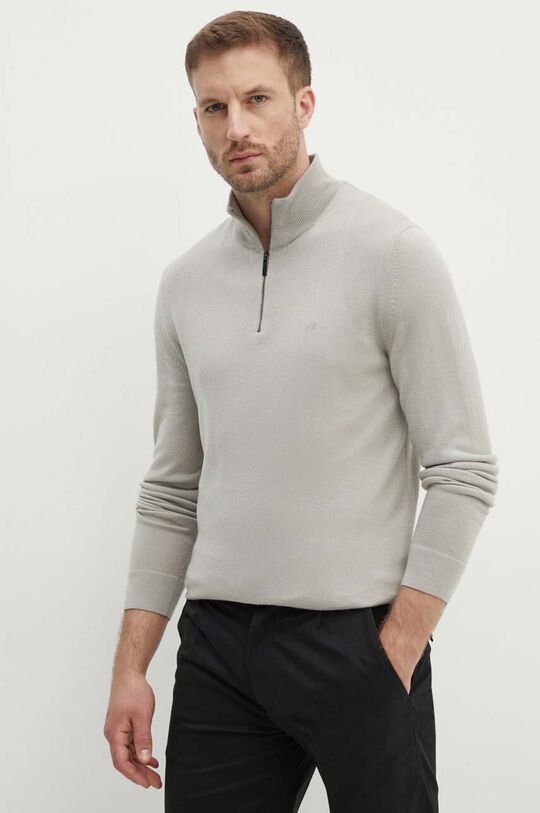 Шерстяной свитер Calvin Klein, серый