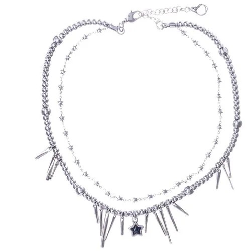 Колье Ciclon, Perseida, двойное, со звездами, муранское стекло, CN-222810 черный