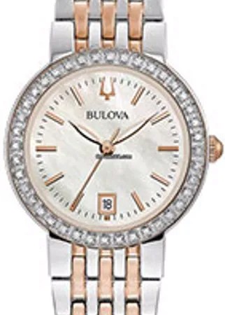 Японские наручные  женские часы Bulova 98R280. Коллекция Diamonds