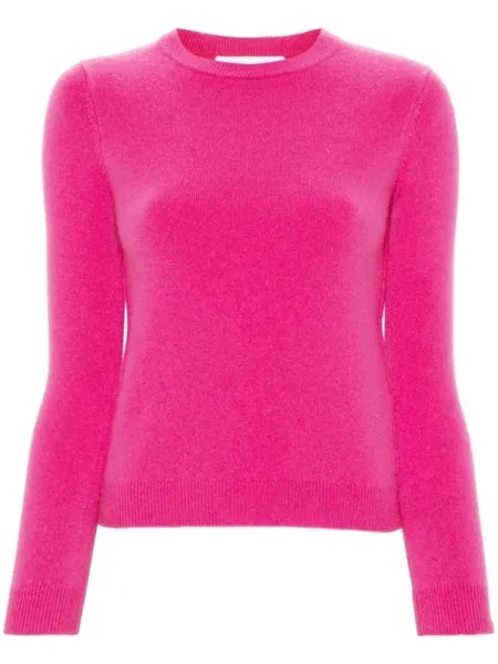 Extreme cashmere джемпер тонкой вязки с вышитым логотипом, розовый