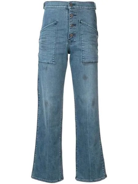 RtA расклешенные джинсы 'Worker' с завышенной талией