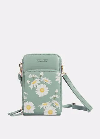 Женщины Daisy Clutch Сумка Card Сумка Phone Сумка Crossbody Сумка