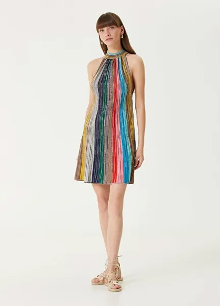 Полосатое мини-платье Missoni, мультиколор