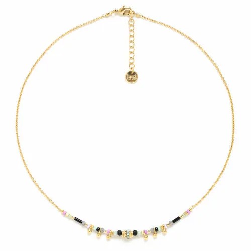 Колье Franck Herval, агат, гематит, кристаллы Swarovski, длина 38 см
