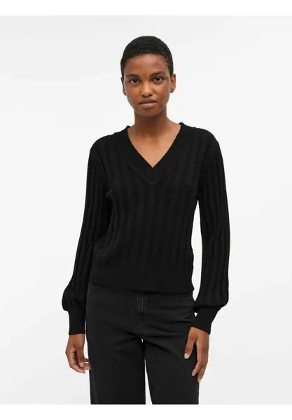 Свитшот Object OBJALICE V NECK, черный