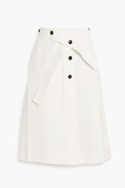 Многослойная юбка миди из хлопка 3.1 Phillip Lim, цвет Off-white