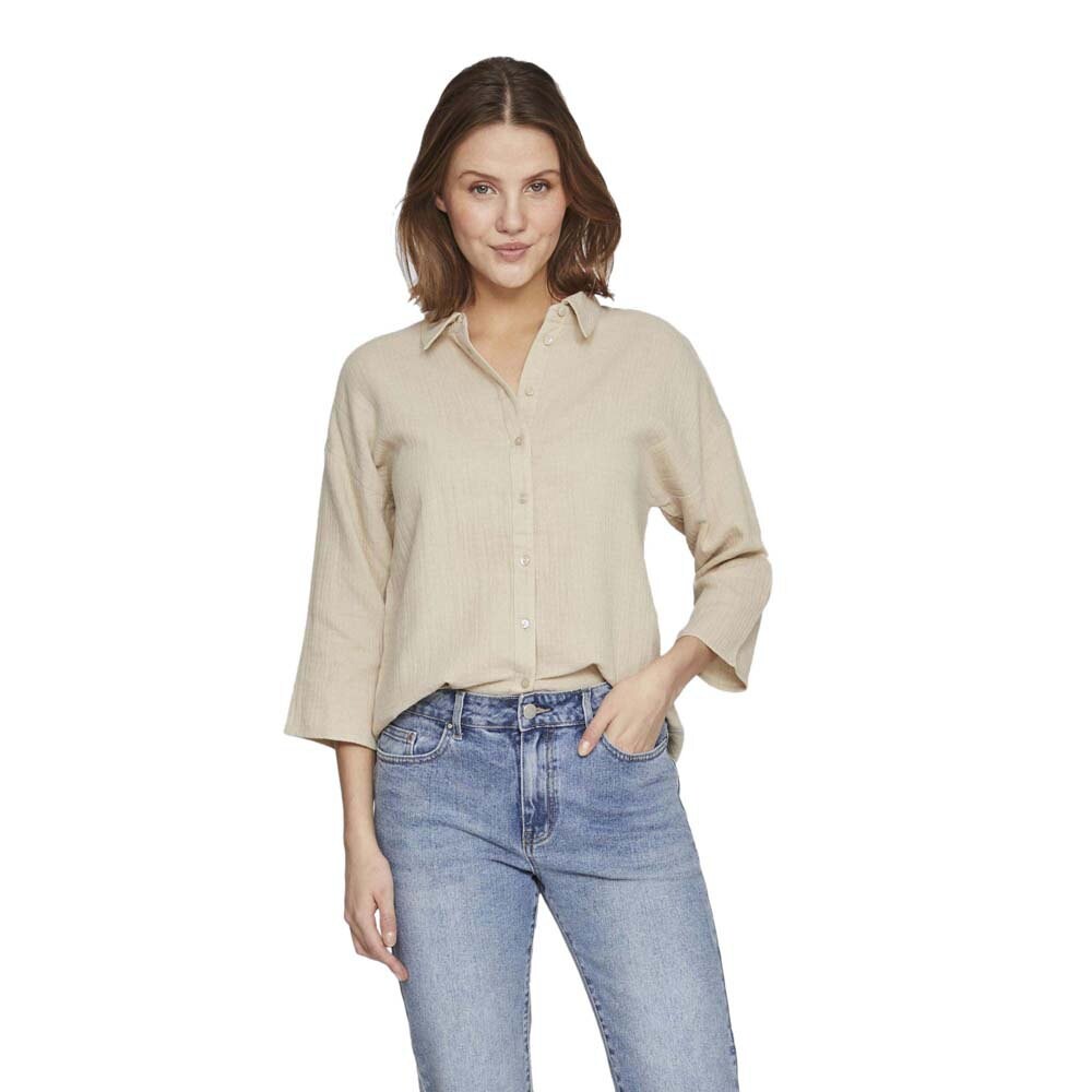 Рубашка Vila Lania 3/4 Sleeve, бежевый