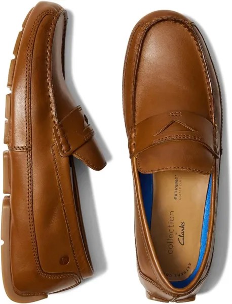 Лоферы Markman Way Clarks, цвет Dark Tan Leather