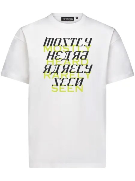 Mostly Heard Rarely Seen футболка Shadow Text, белый