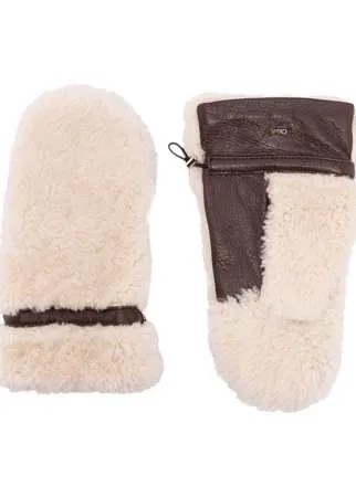 Chloé варежки из овчины с логотипом
