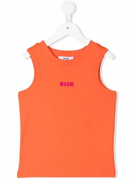 MSGM Kids топ с логотипом