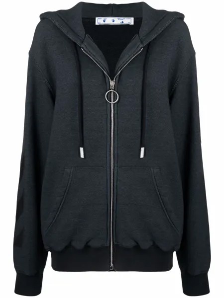 Off-White худи на молнии с логотипом Arrows