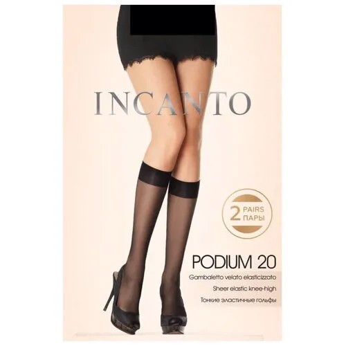 Капроновые гольфы Incanto Podium 20, 2 пары, размер UNI, nero