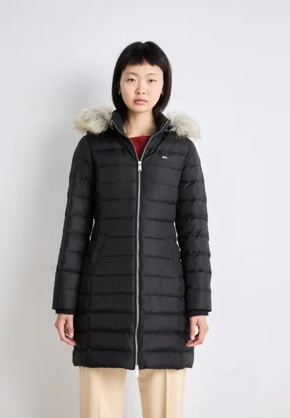 Пуховик ESSENTIAL HOODED COAT Tommy Hilfiger, черный