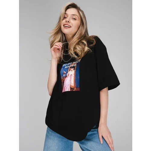 Футболка HONEY, размер L-XL, черный