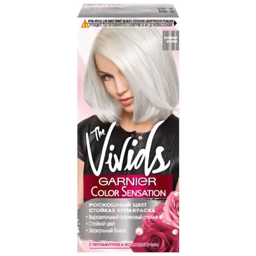GARNIER Color Sensation The Vivids стойкая крем-краска для волос, Платиновый металлик