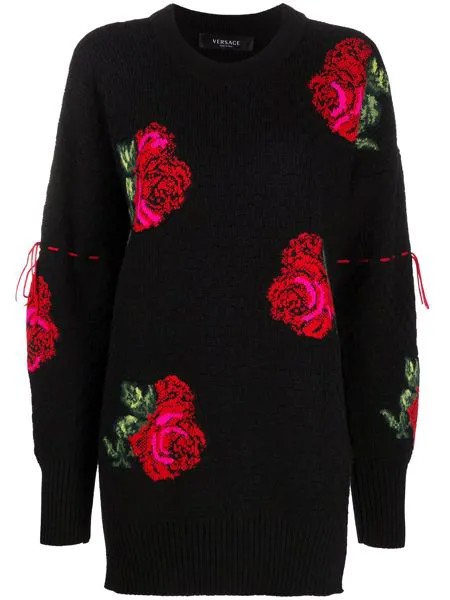 Versace джемпер с цветочным узором
