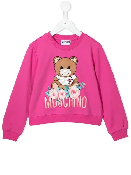 Moschino Kids толстовка с принтом