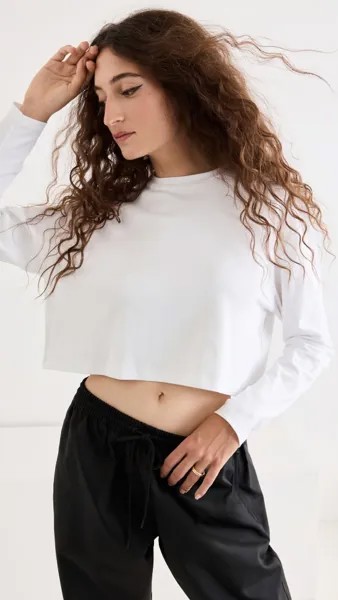 Футболка WARDROBE.NYC Long Sleeve Crop, белый