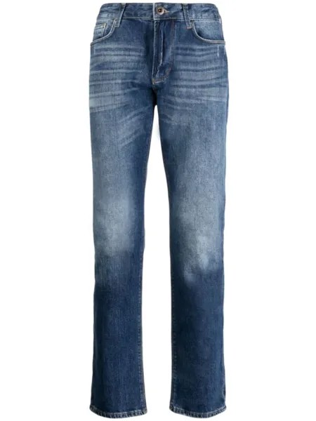 Emporio Armani прямые джинсы с заниженной талией, синий