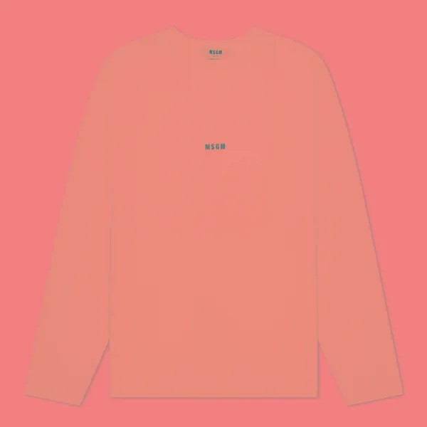 Мужской лонгслив MSGM Micrologo Basic Crew Neck