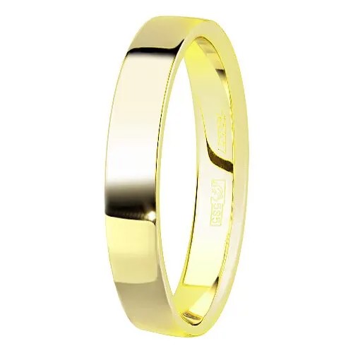 Кольцо обручальное Юверос, желтое золото, 585 проба, размер 19.5, желтый